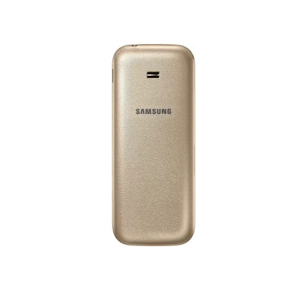 Gold Samsung phone case on a white background